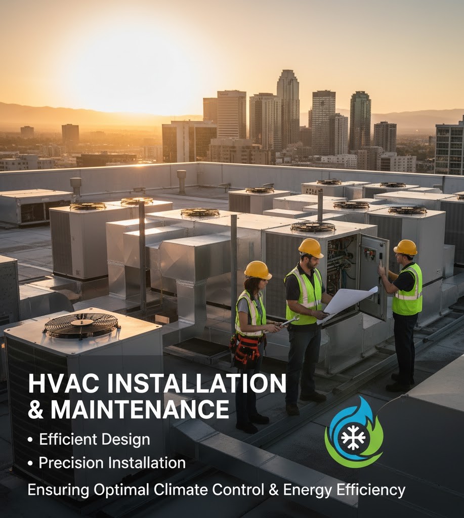 Professional ducting installation project by Rukn Al Shams Tech